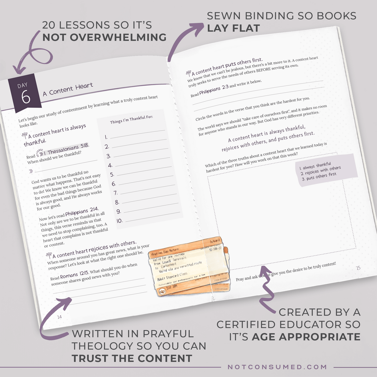 Contentment Bible studies features