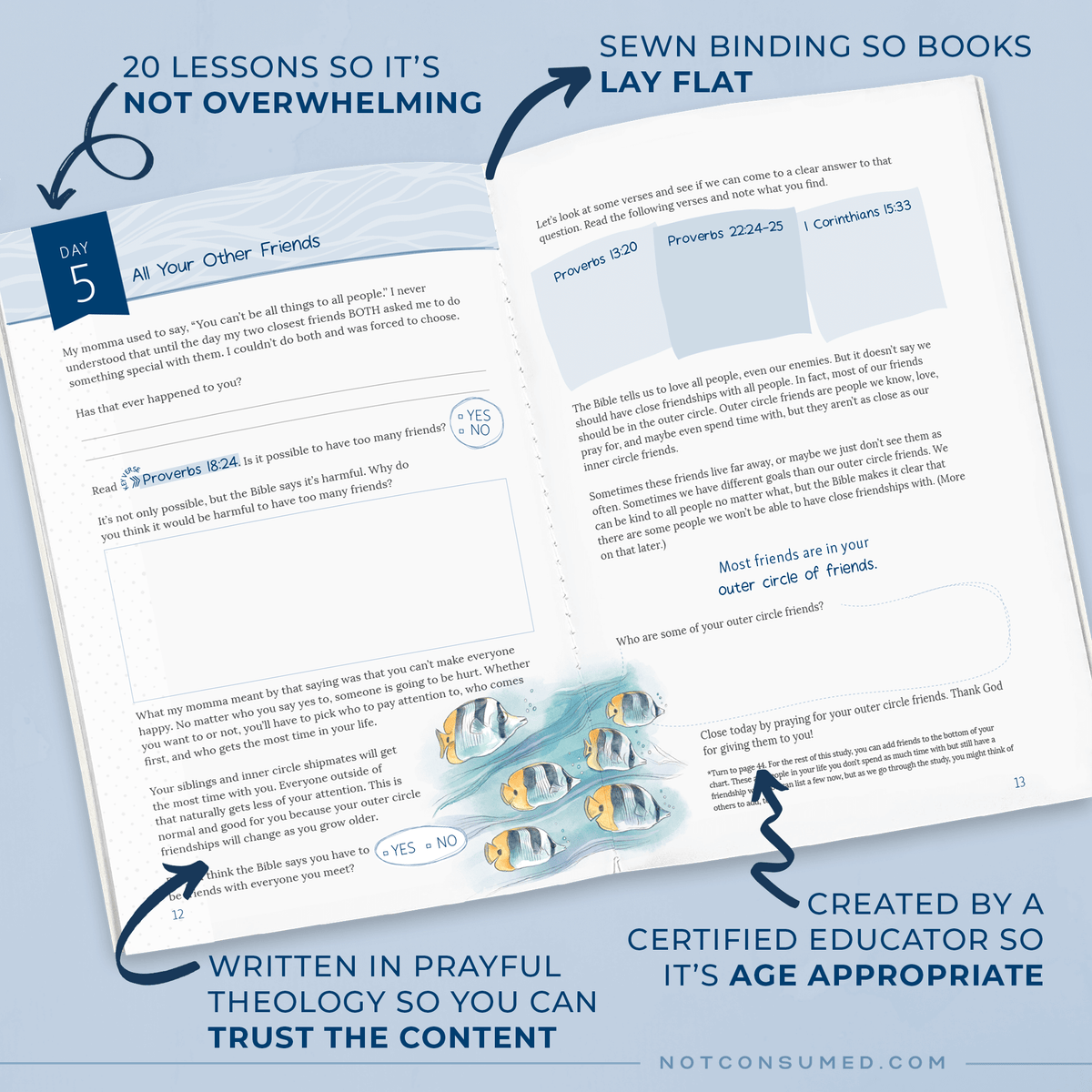Navigating Friendships Bible study features