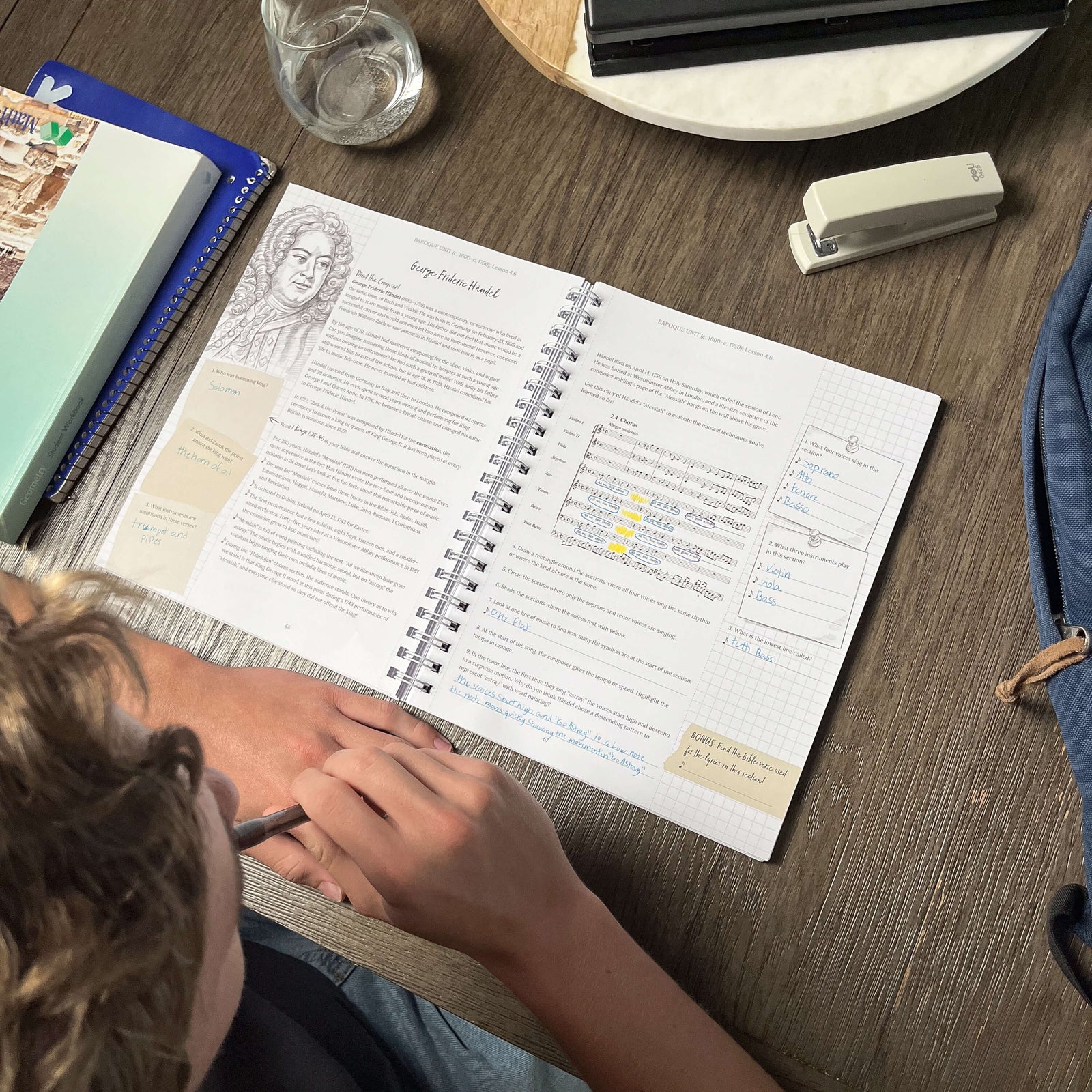 Music lessons through composers