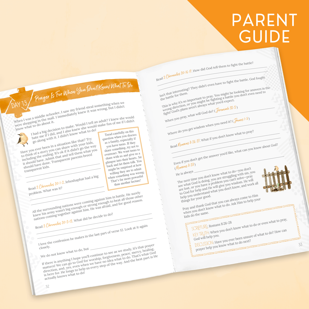 Printable Prayer Bible study parent guide