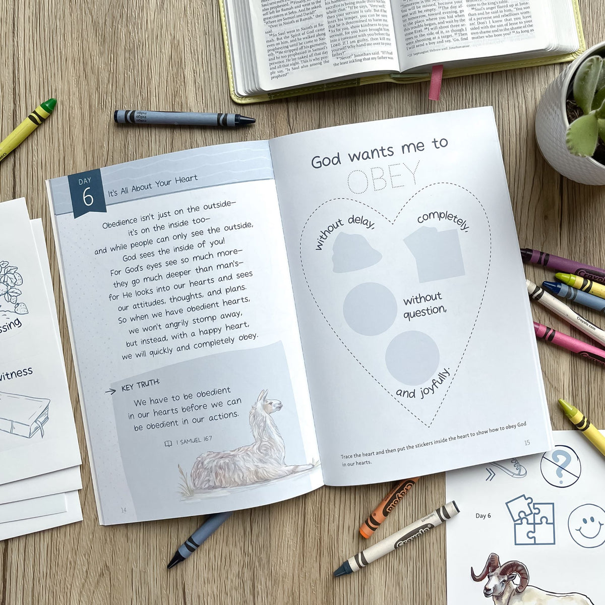 Obedience Bible study for Pre-k - inside