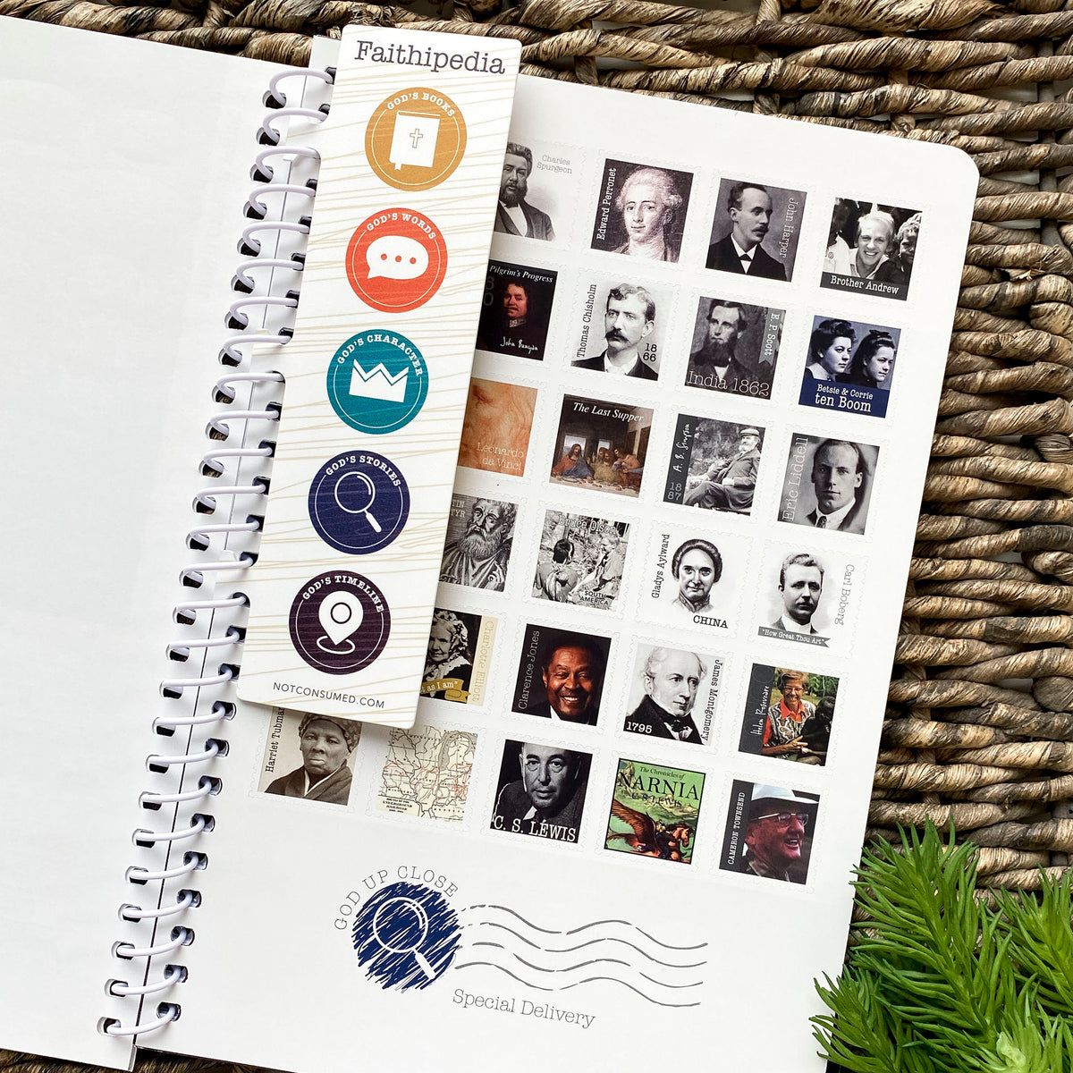 New Testament journal sticker page and bookmark