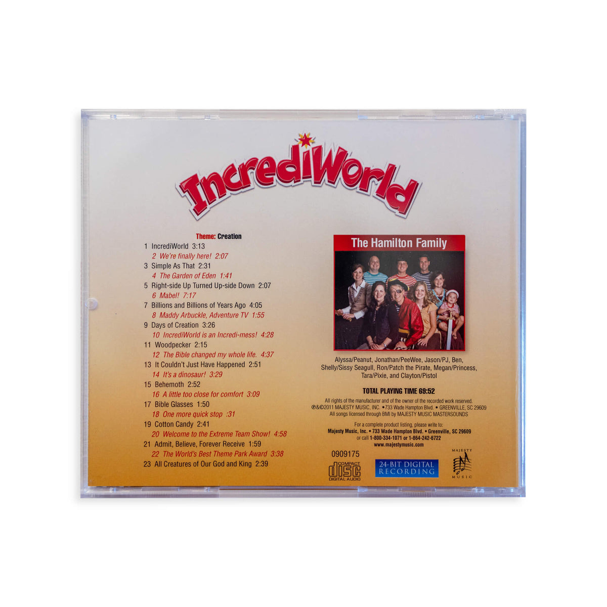 IncrediWorld Audio Drama CD - Back