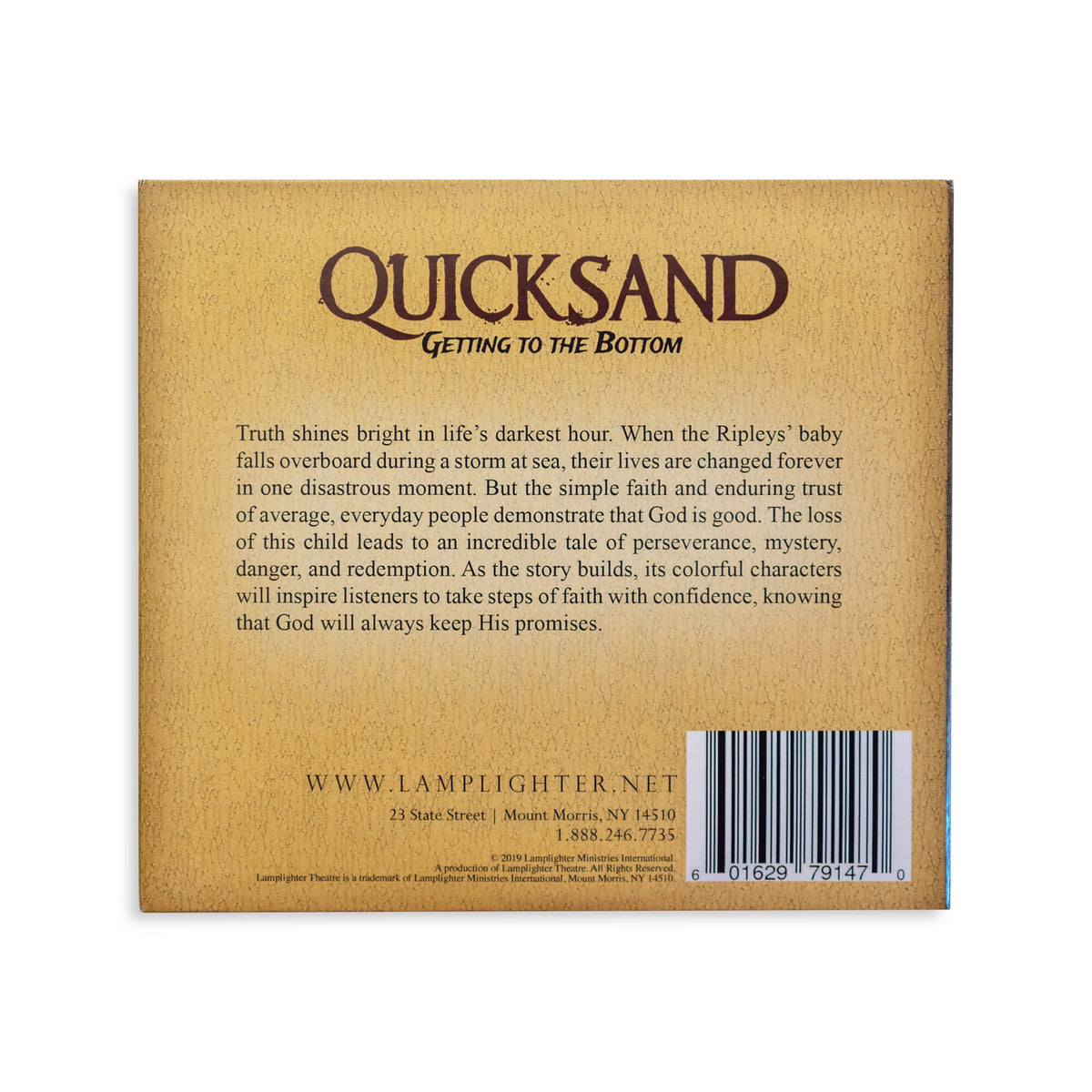 Quicksand Audio Drama CD (Ages 12+) Back