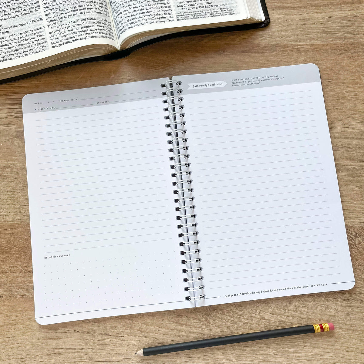 inside gray Sermon Notebook digital