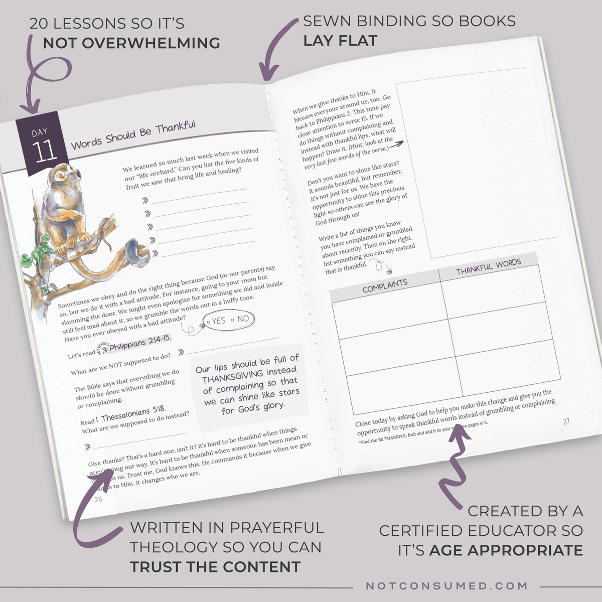 Fruit of the Tongue Bible study features