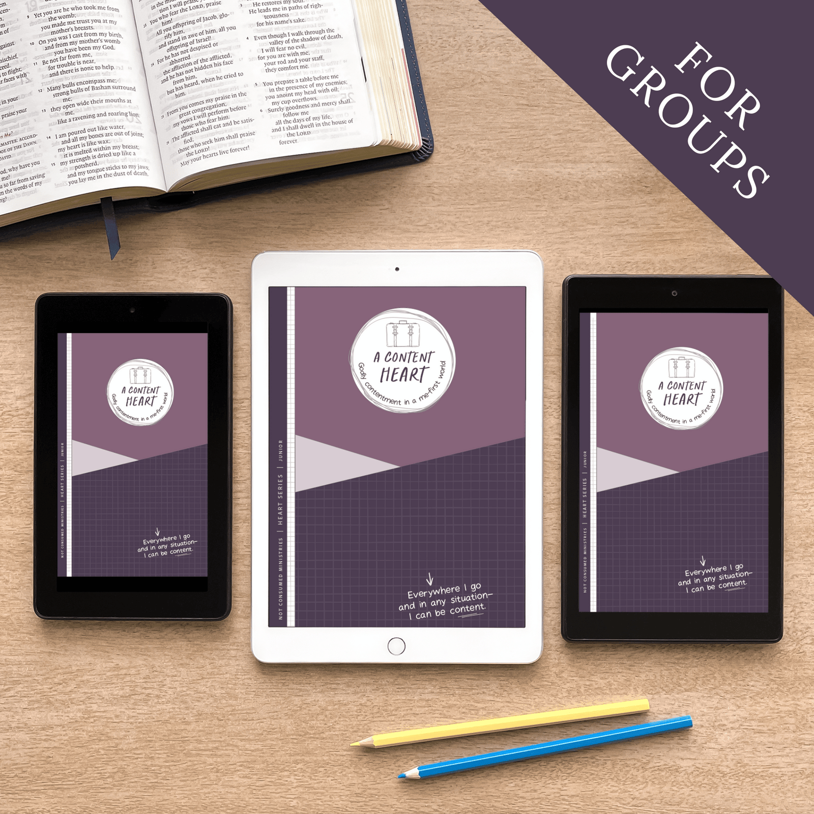 A Content Heart Bible study for kid and teen groups