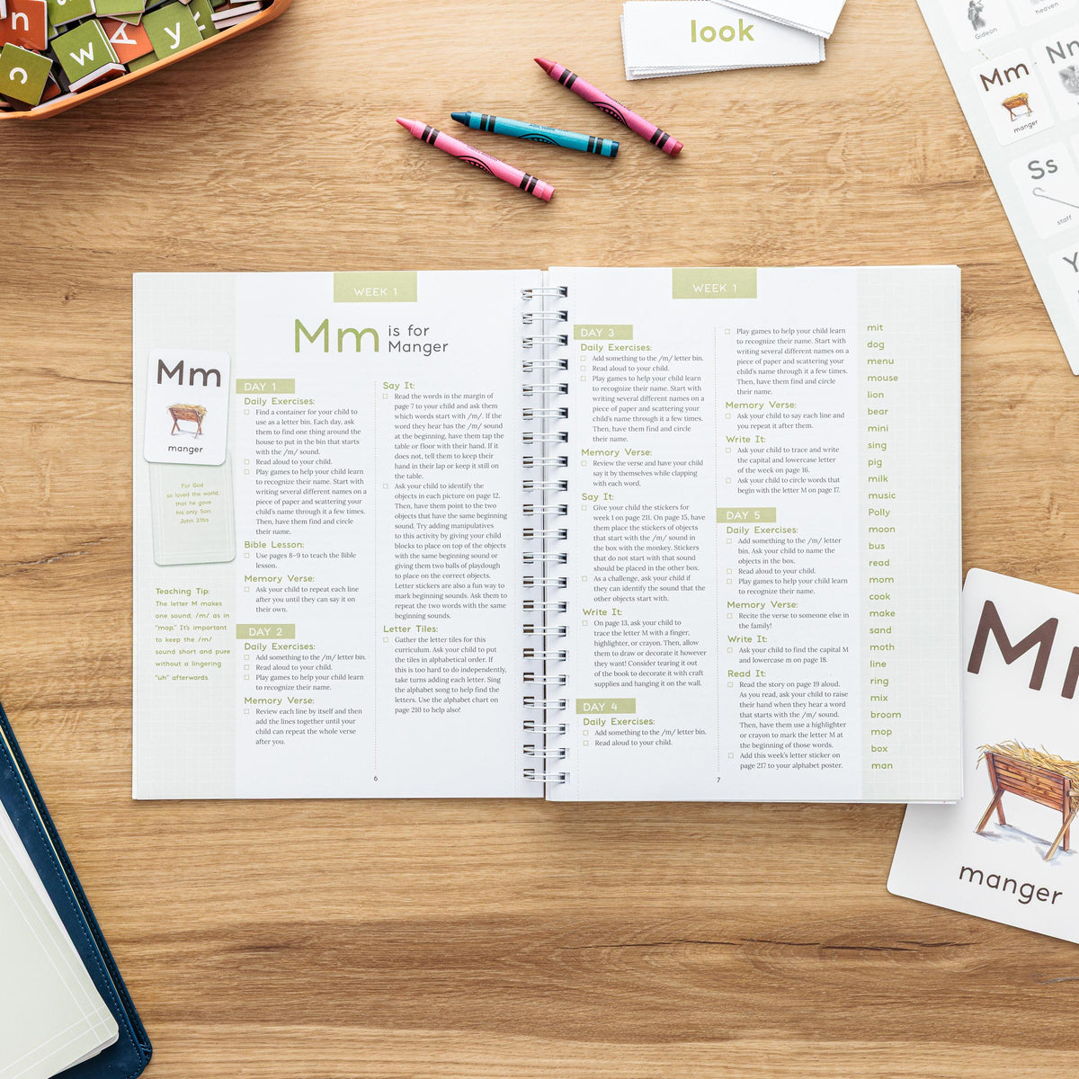 M is for Manger