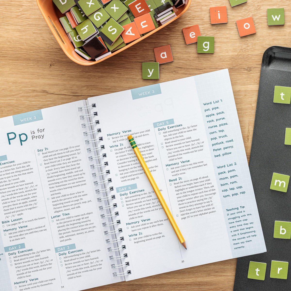 Learning letters through Biblical words