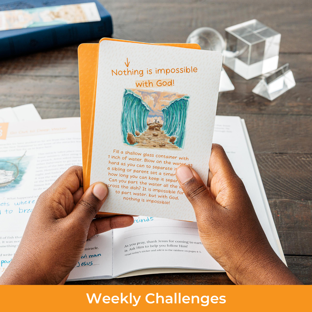 Weekly Challenge cards for Miracles Bible Study