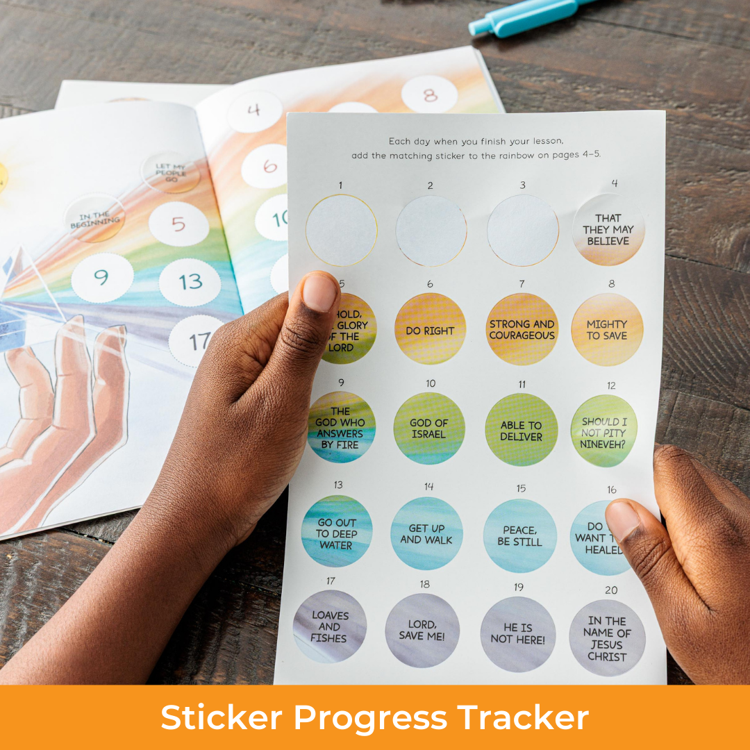 Sticker progress chart for Miracles Bible Study