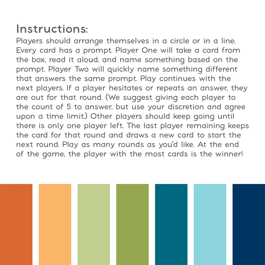 Gratitories game directions