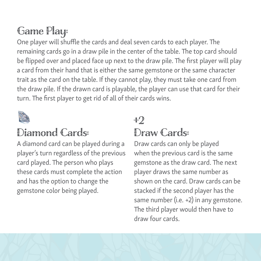 Game play instructions