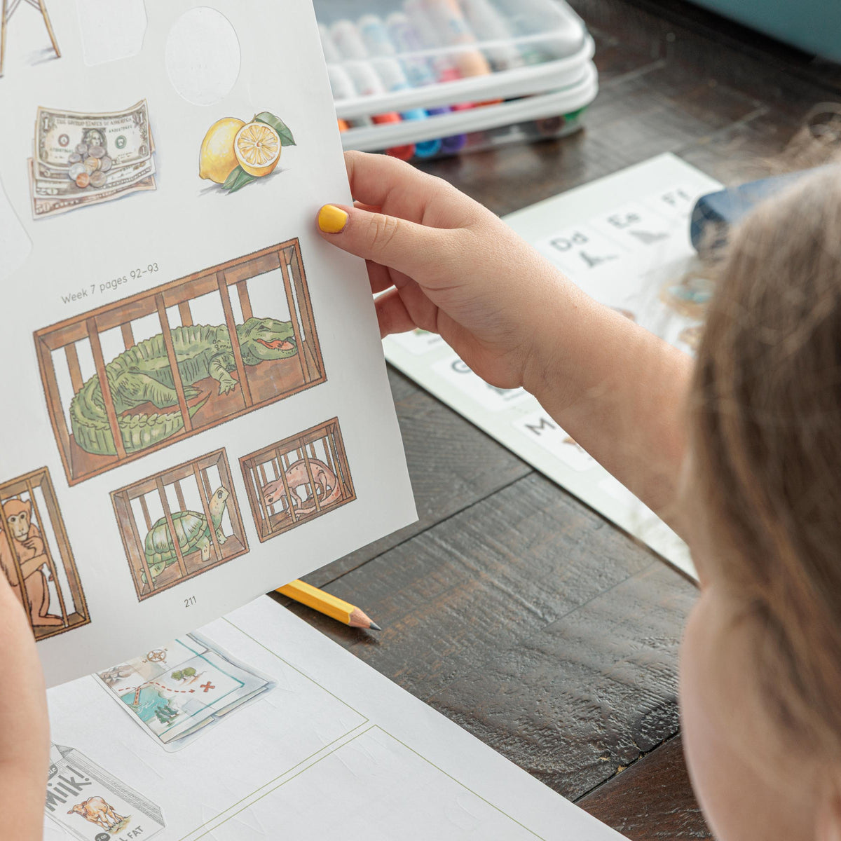learning to read sticker book