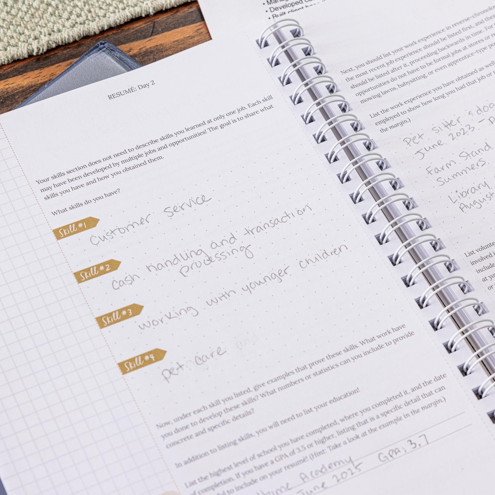 Homeschool resume writing