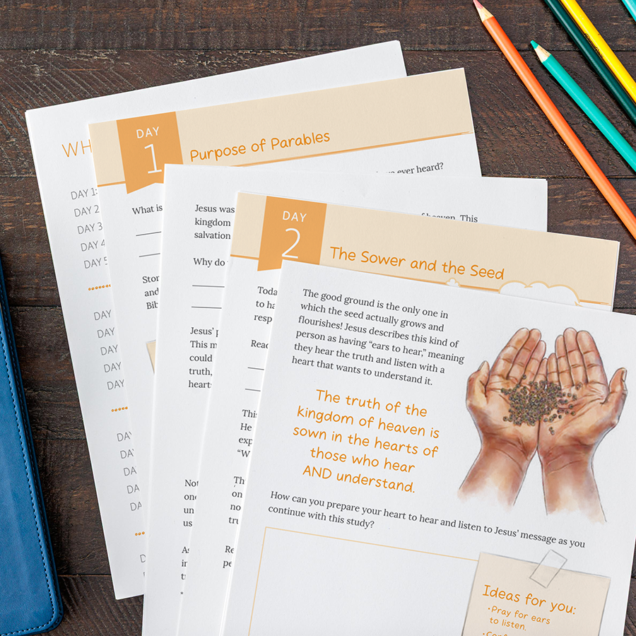 Inside the 20 open and go lessons for Parables Bible Study