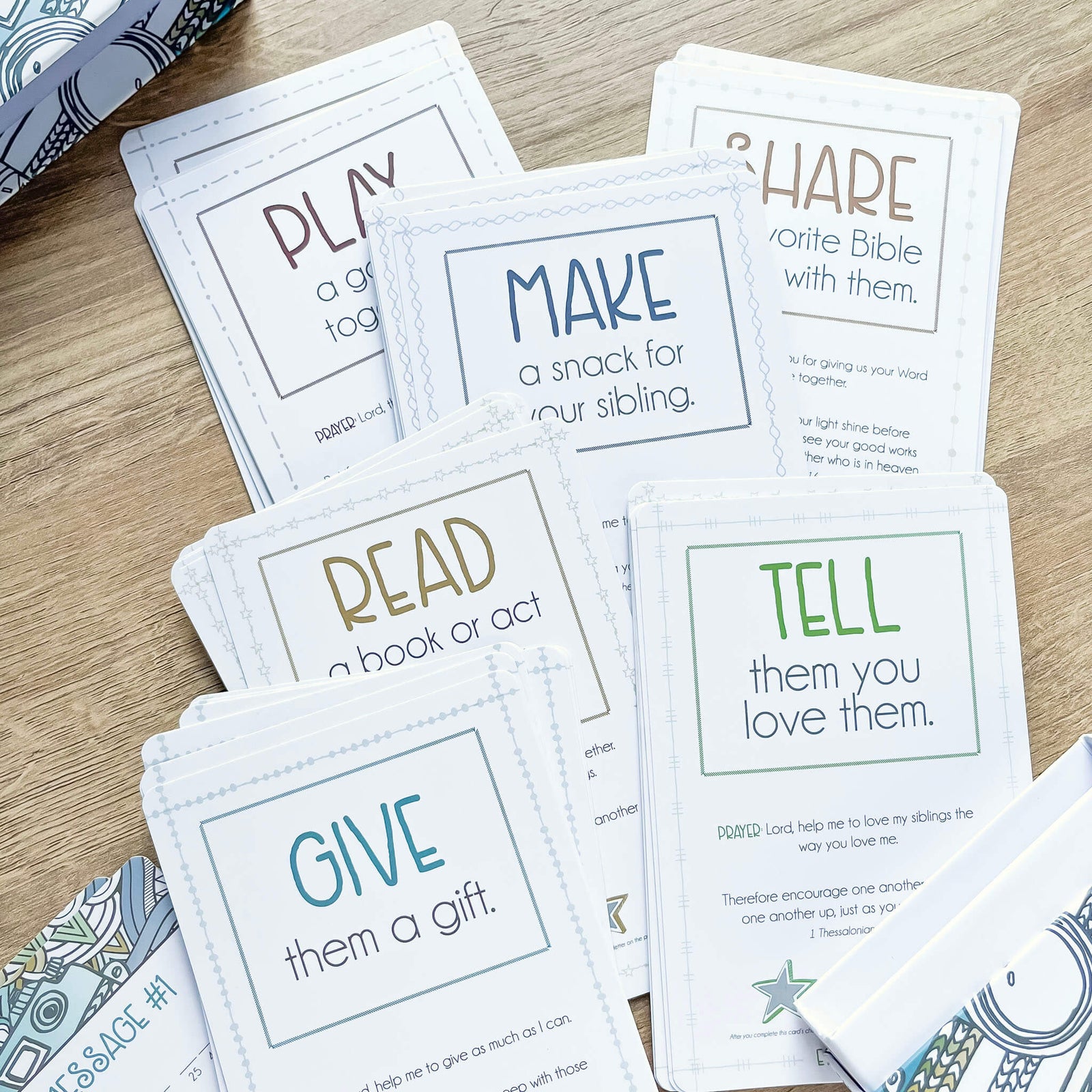 Sibling Challenge Game cards