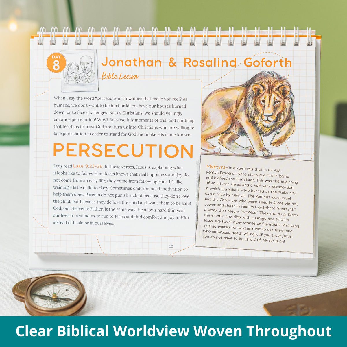 Clear Biblical worldview included