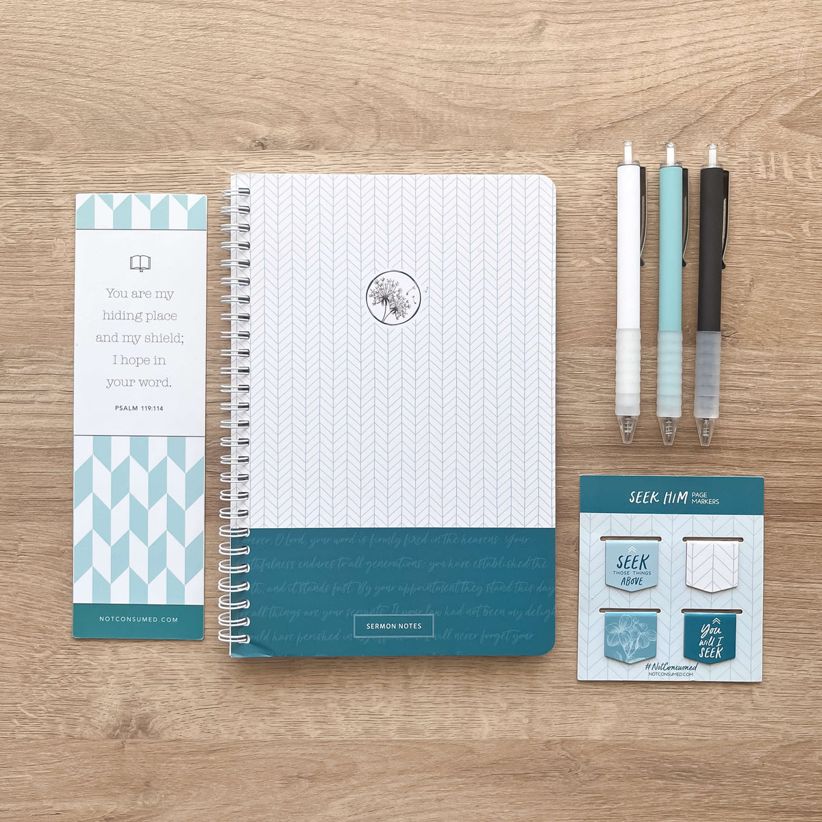 Teal Sermon Notebook bundle (ages 13+)