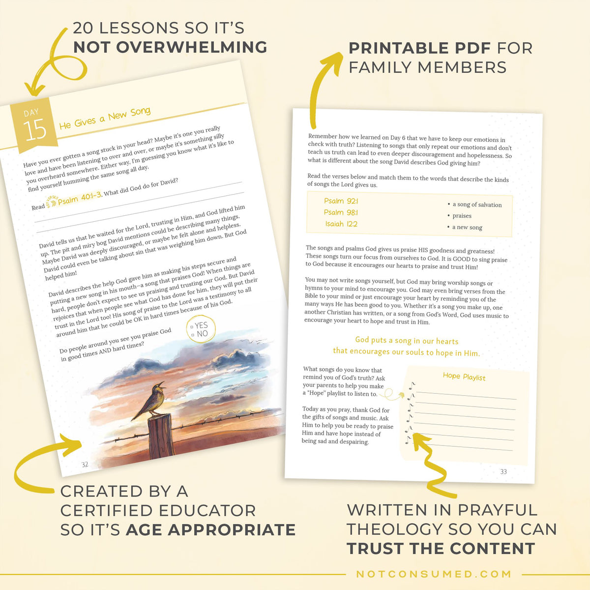 Abounding in Hope digital printable Bible Study features