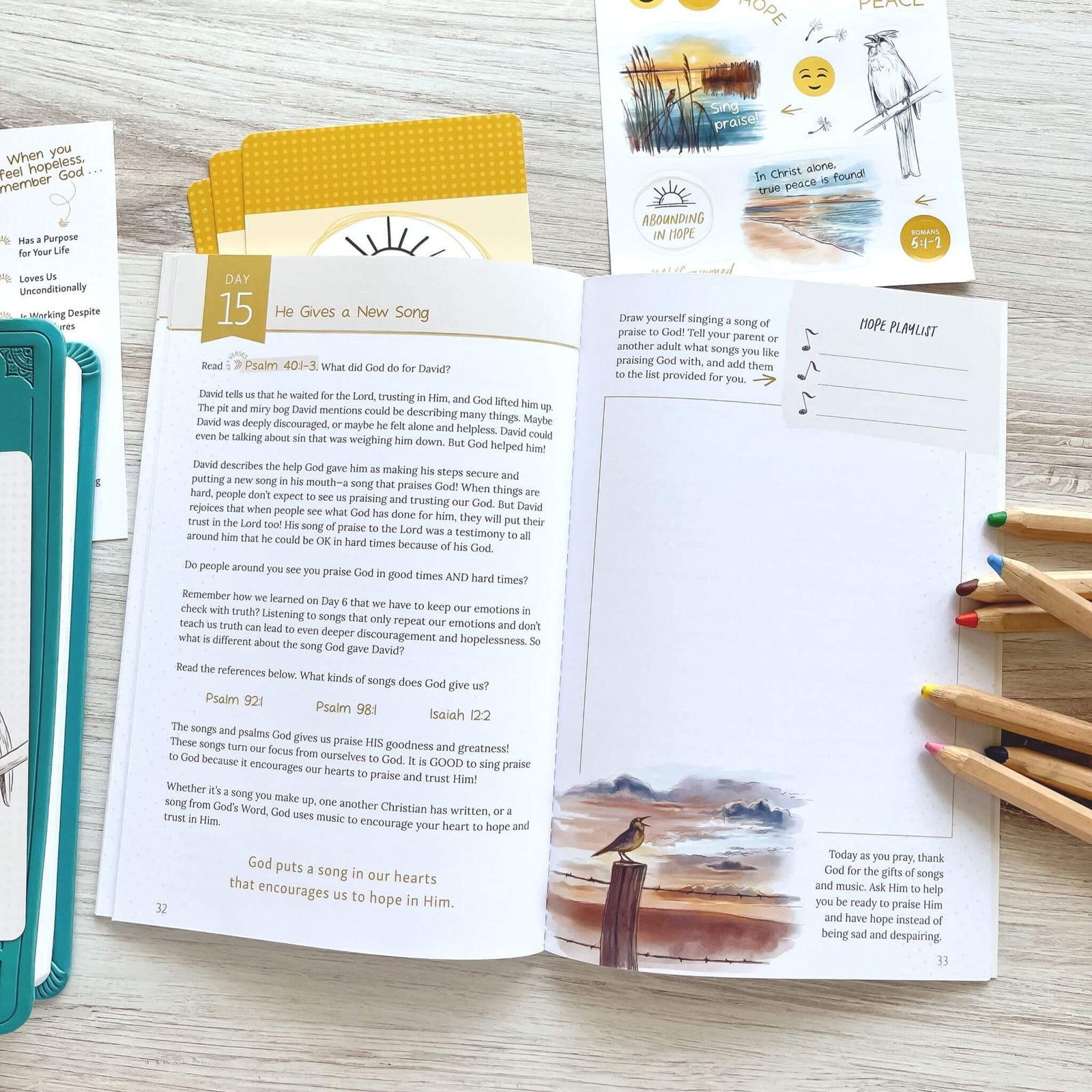 Abounding in Hope Bible Study for children inside