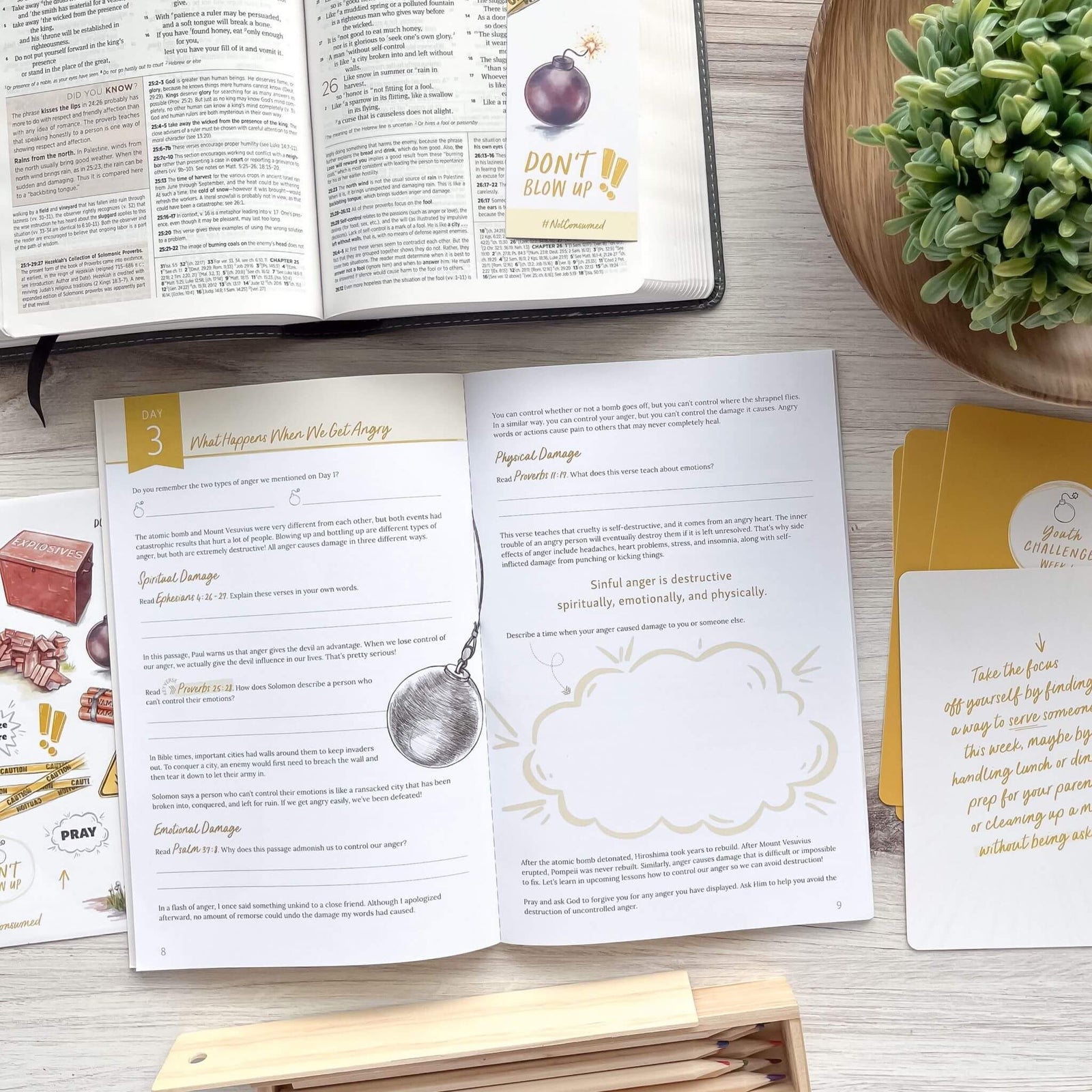 Don't Blow Up Bible Study on Anger for teens inside