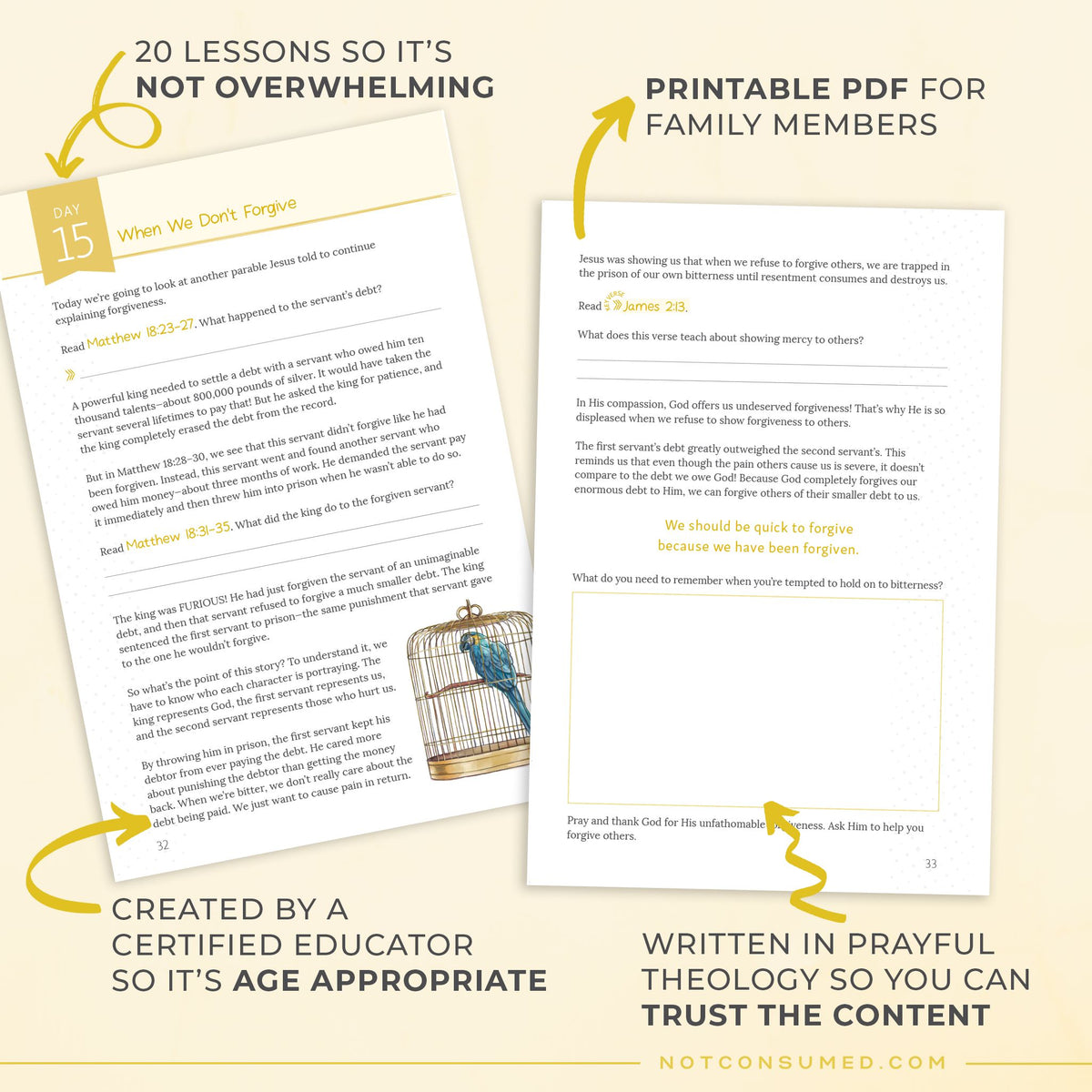 Letting Go Digital Printable Family Bible Study features