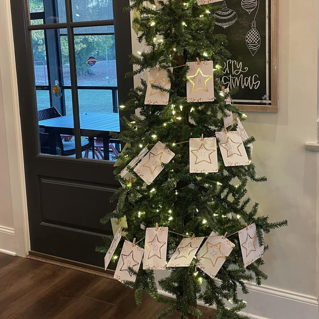 Christmas Advent Countdown Cards tree
