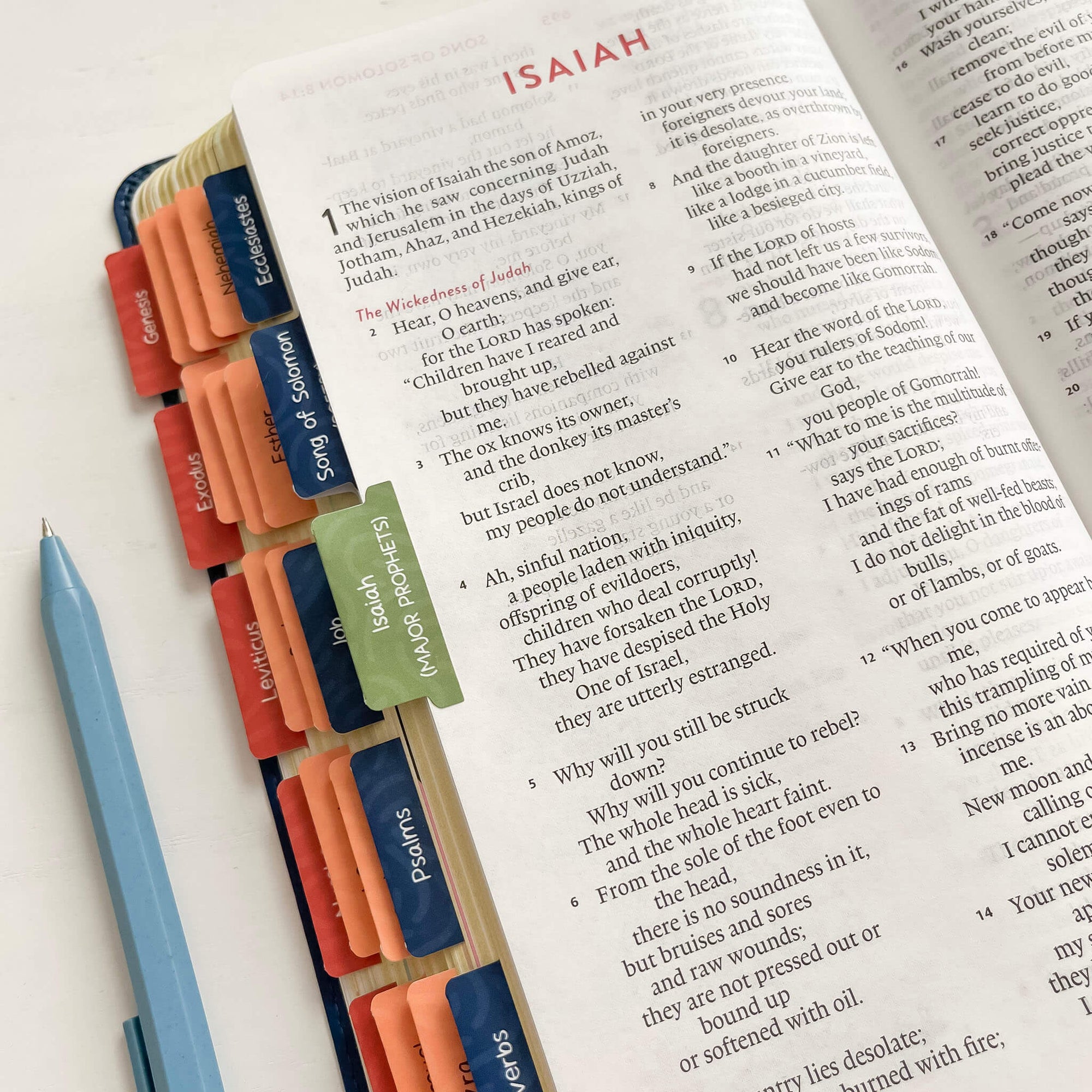 Color coded Bible Tabs for kids 