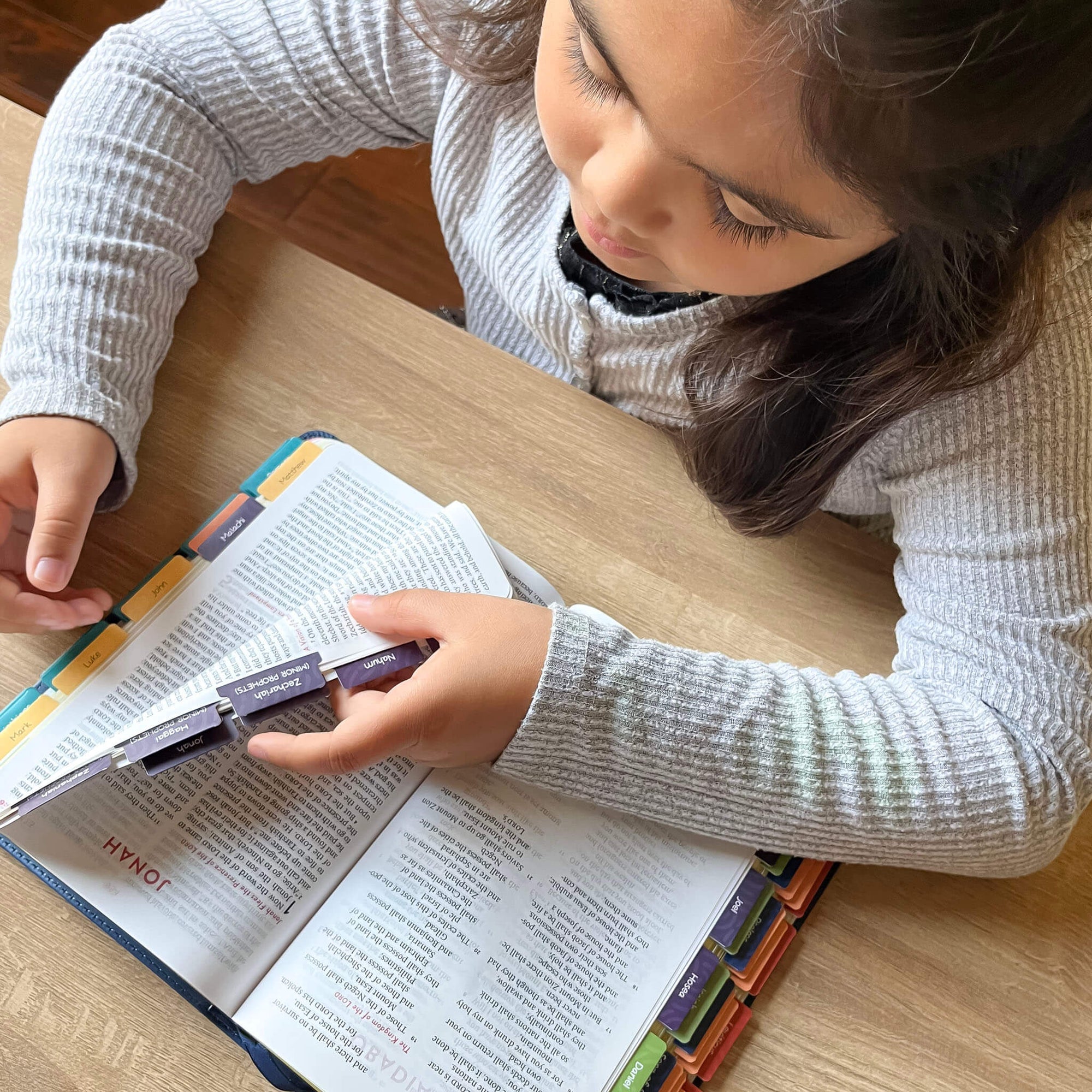 Color coded Bible Tabs for kids 