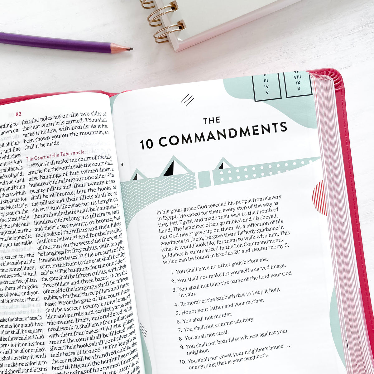 ESV Berry Kids Bible Section 10 Commandments