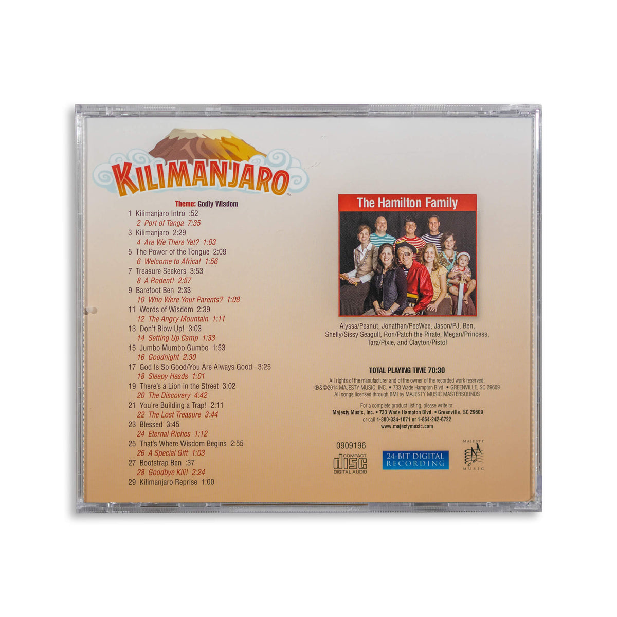 Kilimanjaro Musical Drama CD (back)