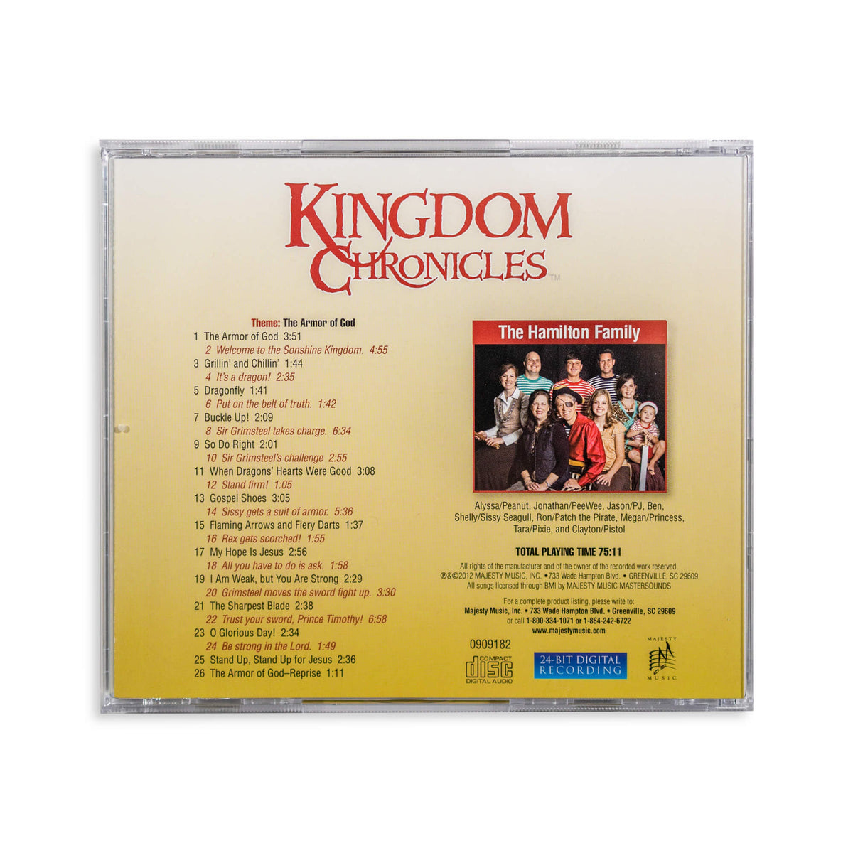 Kingdom Chronicles Musical Drama CD (back)
