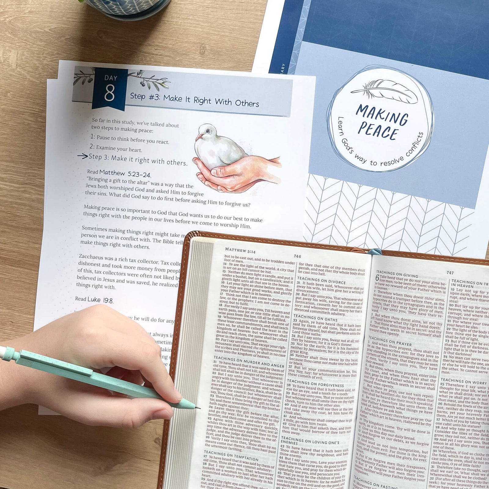 Making Peace family Bible Study printable