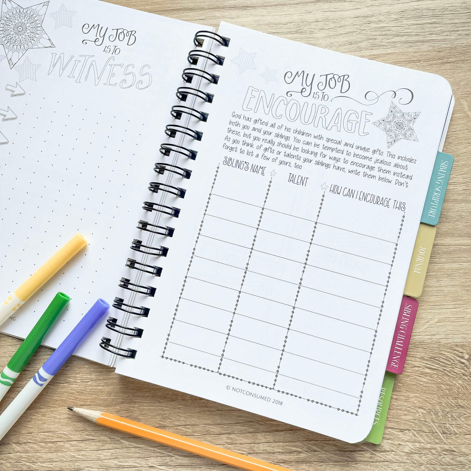 Sibling Challenge Journal for kids and teens