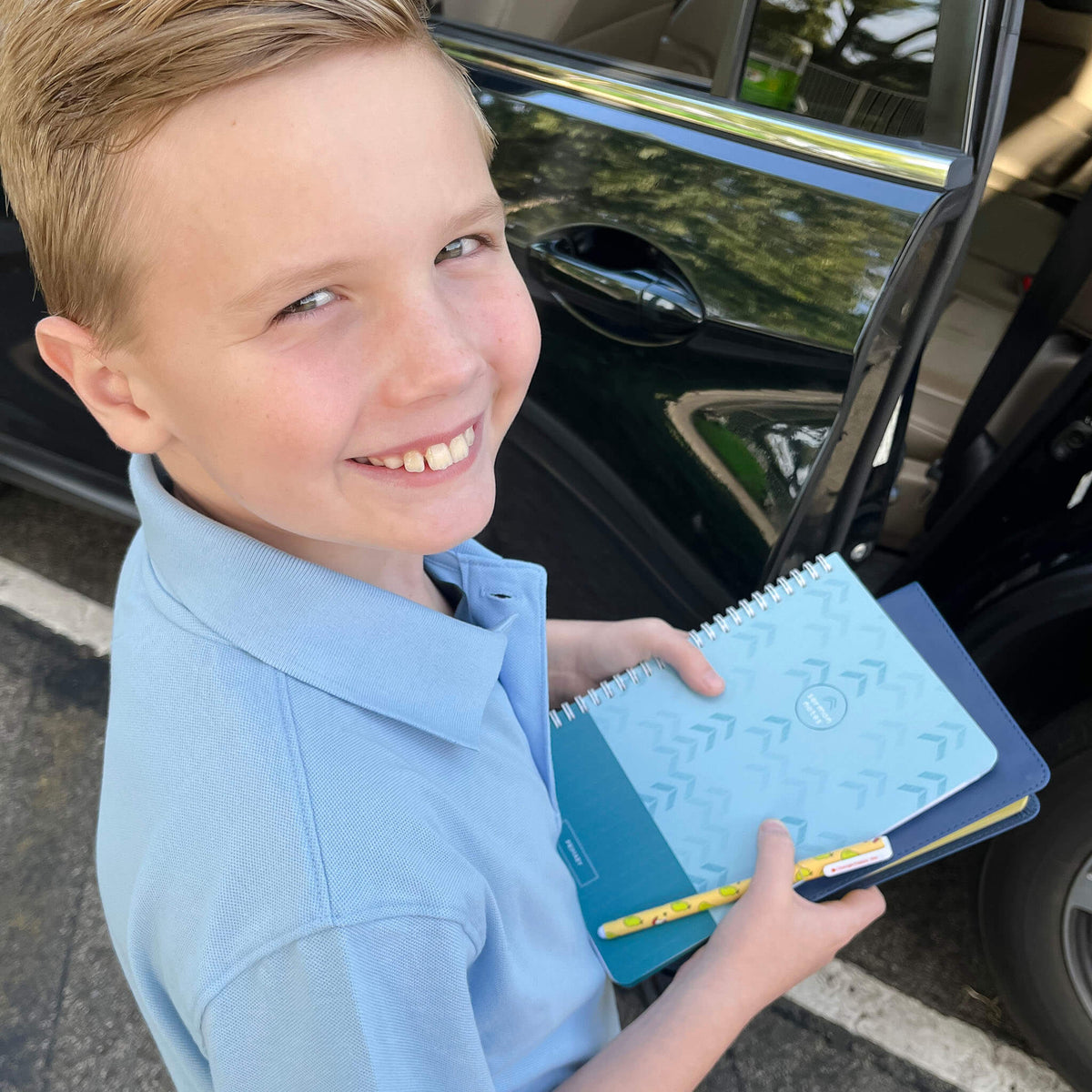 boy with Sermon Notebook